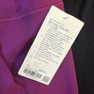 Lulu Lemon Leggings - Wunder Train 25" - NWT Wine